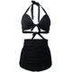 thumbnail image 1 of Traje de baño de bikini de cintura alta con cuello halter floral para mujer Trajes de baño con estampado floral 2 piezas Adepaton WMZL-953-12, 1 of 5