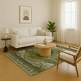 thumbnail image 7 of Addison Rugs Mayfield Premium Machine Washable Transitional Tribal Olive Rectangle Rug, 5' x 7'6", 7 of 7