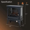 thumbnail image 5 of Fusion  Electric Fireplace Heater Portable Stove Heater Freestanding Fireplace, 5300 BTU, Realistic Flame Effect, 5 of 7