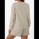 thumbnail image 4 of Conjunto de Pijama Deportivo Informal de Dos Piezas para Mujer con Bolsillos, Ropa de Moda de Otoño Albaricoque L, 4 of 5