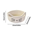 thumbnail image 3 of Organizer Basket Cats Ear Design Woven For Office Household Cosmetics And Snacks Sundries Storage Storage Baskets For Shelves, 3 of 6