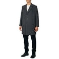 thumbnail image 6 of Alpine Swiss Luke Mens Wool Blend Overcoat Single Breasted Topcoat Tailored Notch Lapel Coat Business Professional GRY 2XL, 6 of 7