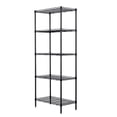 thumbnail image 6 of IVV 5-Tier Metal Storage Shelf Wire Shelving Rack with 6-Hooks Rack, Black, 6 of 8