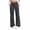 Dark Gray, variant on ZToonmas Solid Pinstripe Wide Leg Suit Pants for Women High Waist Button Zipper Straight Full Length Office Casual Pants with Pockets