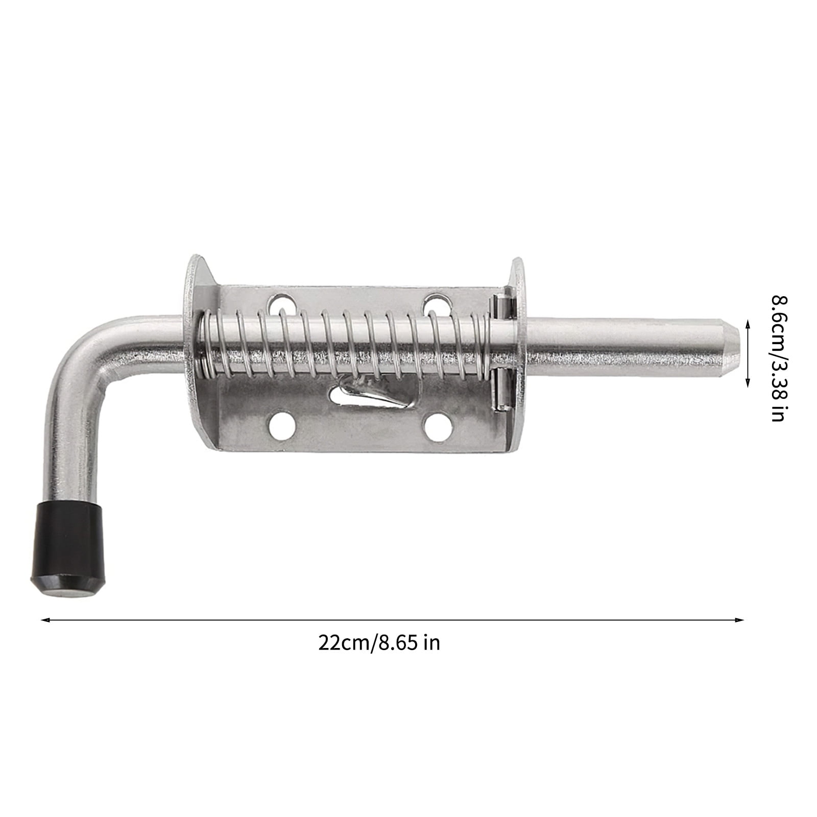 QWORK Spring Loaded Latch Pin, Pack 5 304 Stainless Steel Loaded Long Barrel Bolt Lock Heavy