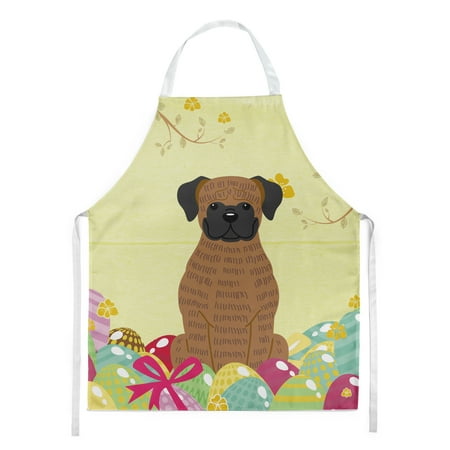 

Carolines Treasures BB6117APRON Easter Eggs Brindle Boxer Apron Large multicolor