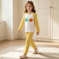 thumbnail image 6 of Mifsaly Girls Boys Cotton Pajama Set Graphic Long Sleeve Crewneck Sleepwear Tops and Long Pants Soft Comfortable Fall Winter Casual Indoor Clothes, 6 of 7