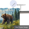 thumbnail image 5 of Winter Forest Valance Rod Pocket Window Curtain for Kitchen Bear Pine Tree Snowflake Lake Rustic Wild Nature Privacy Window Valances for Living Room Kitchen 54 by 18 in, 1 Panel, 5 of 6