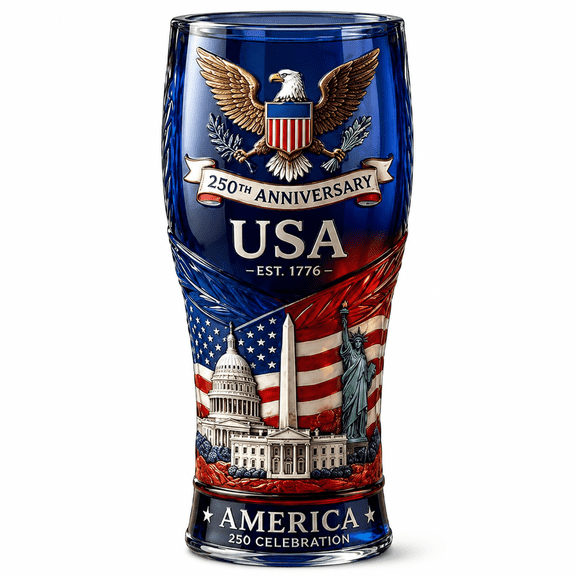 Commemorative 250th Anniversary Whiskey Decanter, Honor America's Milestone with This Patriotic Collector's Bottle, Ideal Independence Day Gift for Dad & Veterans