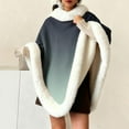 thumbnail image 2 of APEXFWDT Womens Poncho Cape Coat Fuzzy Pullover Shawls Wraps Capes Fleece Shawl Poncho Cape for Fall Winter, 2 of 7