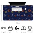 thumbnail image 5 of Long Mouse Pads for Desk,Halloween Doodle Icons Pattern Desk Mats on Top Of Desks, Desk Mouse Pad Extra Large with 3mm Non-Slip Base and Stitched Edge for Gaming,Office,Work,Home 47.3"x23.6", 5 of 6