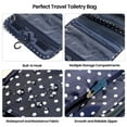 thumbnail image 2 of InnOrca Portable Travel Toiletry Bag Home Cosmetic Organizer Makeup Bag, Navy Blue & Polka Dots, 2 of 7