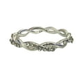 thumbnail image 2 of Clearance on Ring! WEANT Womens 925 Sterling Silver Twisted Shape Diamond Engagement Ring Stacking Matching Band Anniversary Ring, Silver, 10, 2 of 9