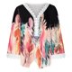 thumbnail image 4 of Mujeres Ocio Elegante Jersey Impreso Encaje Impresión Tres cuartos Manga Cuello en V Tops OAVQHLG3B Store lin121212, 4 of 5