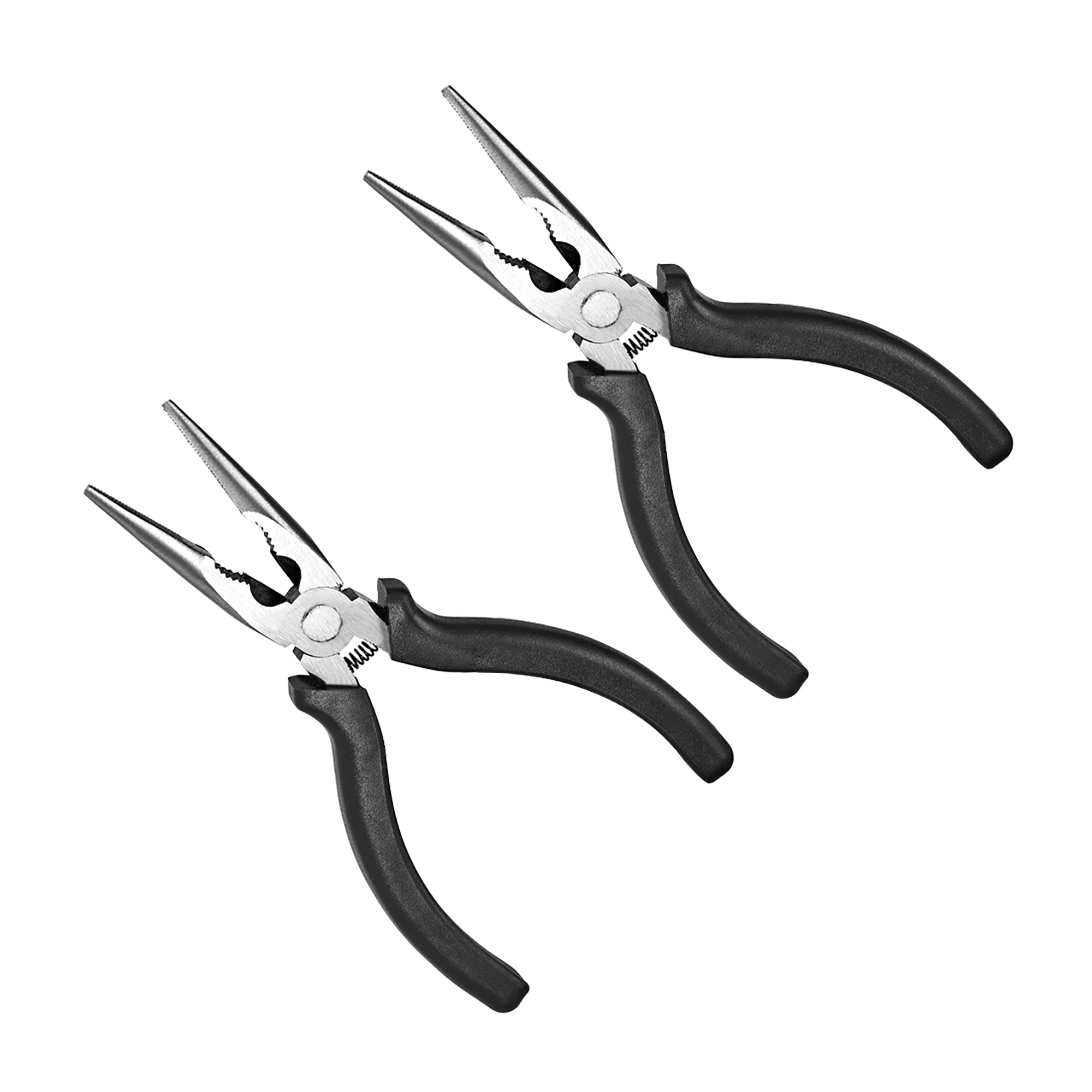 Needle Nose Pliers 6Inch with Side Cutter Serrated Jaw Comfort Grips 2