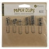 Prima Marketing Decorative Paper Clips .75" 6/Pkg-Words & Symbols, Pk 3