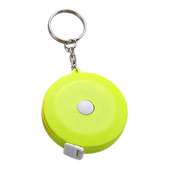 1 Pc 60 Inch Retractable Tape Measure Keychain, Pocket Size Soft Measuring Tape for Body Sewing, Push Button Fabric Tailor Ruler in Pastel Green