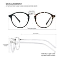 thumbnail image 4 of LAMBBAA Blue Light Blocking Glasses 3 Pack Retro Round Frame Computer Gaming Glasses for Men Women Lightweight Anti Eyestrain UV Filter(Black+Floral+Transparent), 4 of 5
