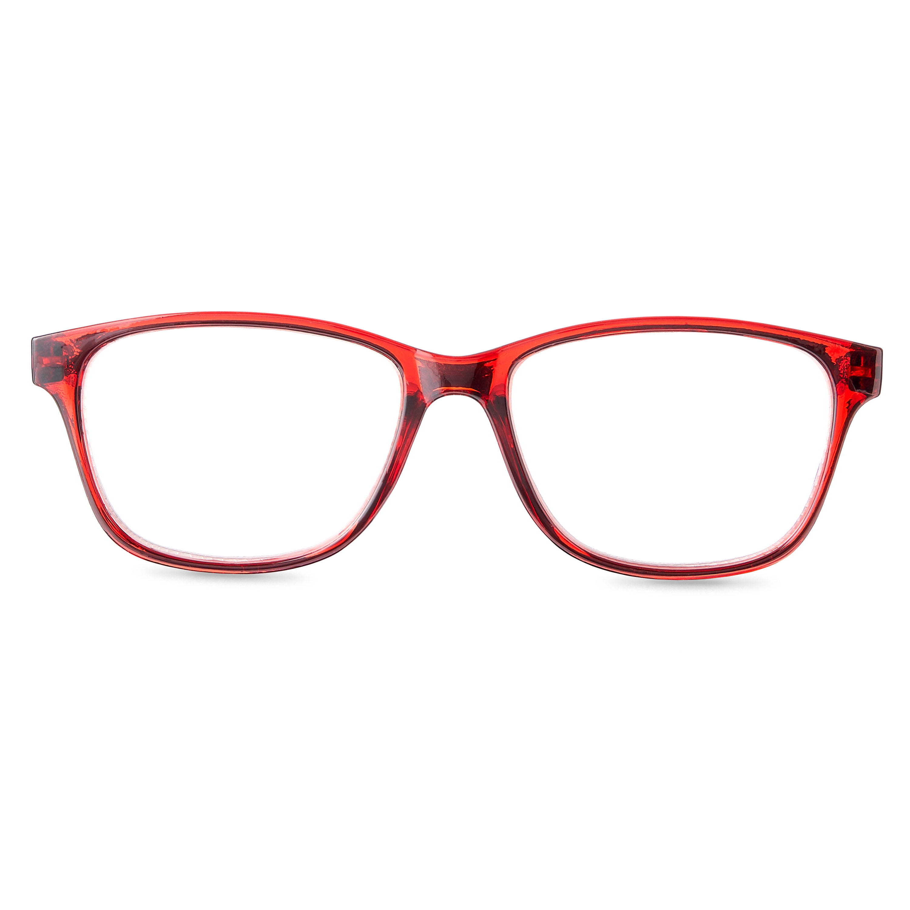 (2 pack) Equate Women's Flora Reading Glasses with Case, Red, +2.00