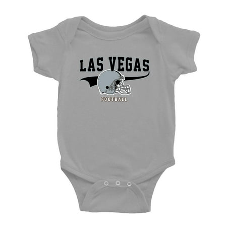 

Cute Las Vegas One-piece Outfits Football Jersey Baby Clothes (Gray 3-6 Monthes)