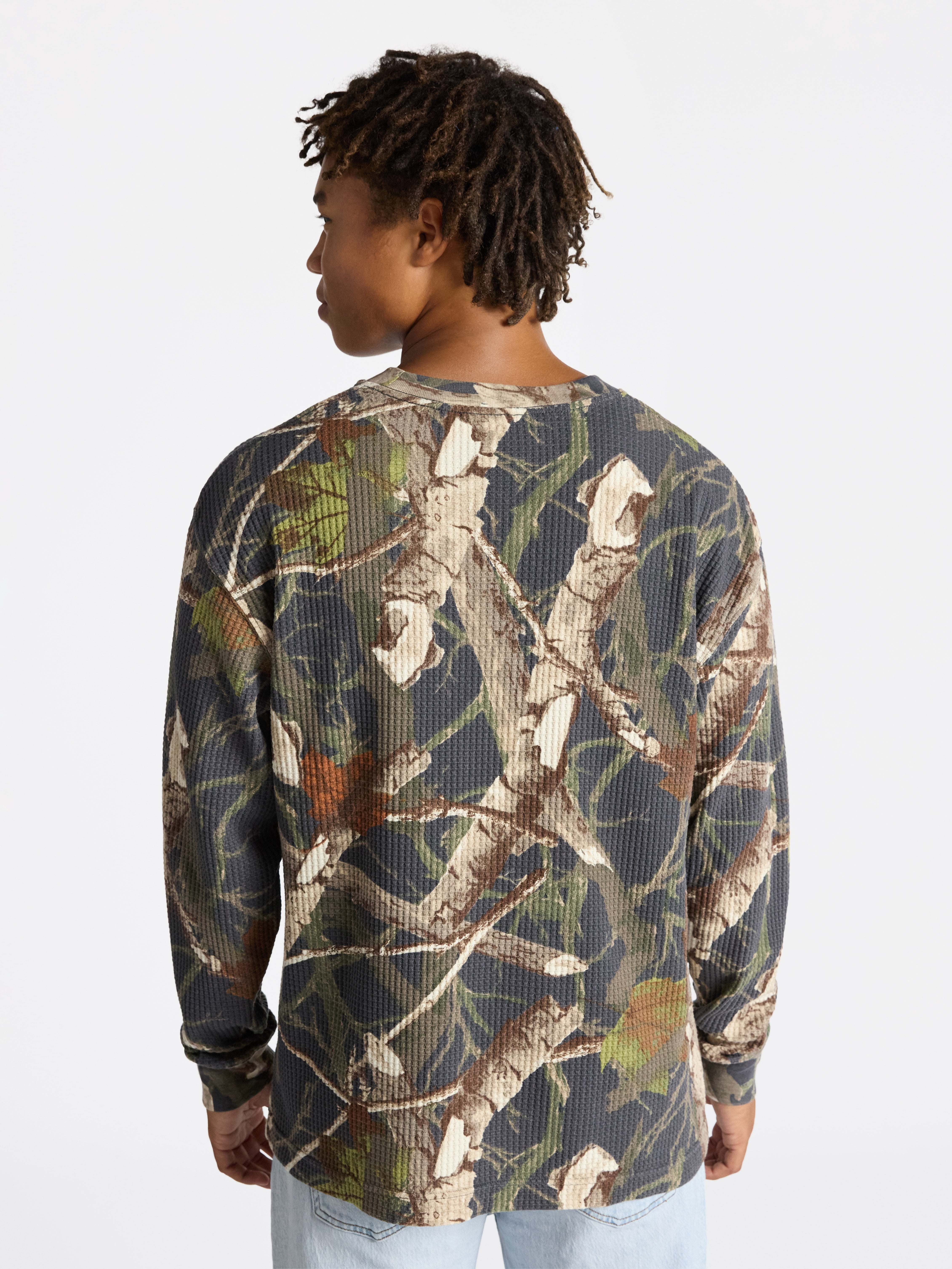 No Boundaries Thermal Tee with Long Sleeves, Men's & Big Men's