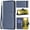 Blue, variant on Wallet Case for iPhone 17, Magnetic Clasp RFID Blocking Credit Card Holder with Hand Strap, Premium PU Leather Folio Flip Kickstand Protective Shockproof Phone Cover,Blue