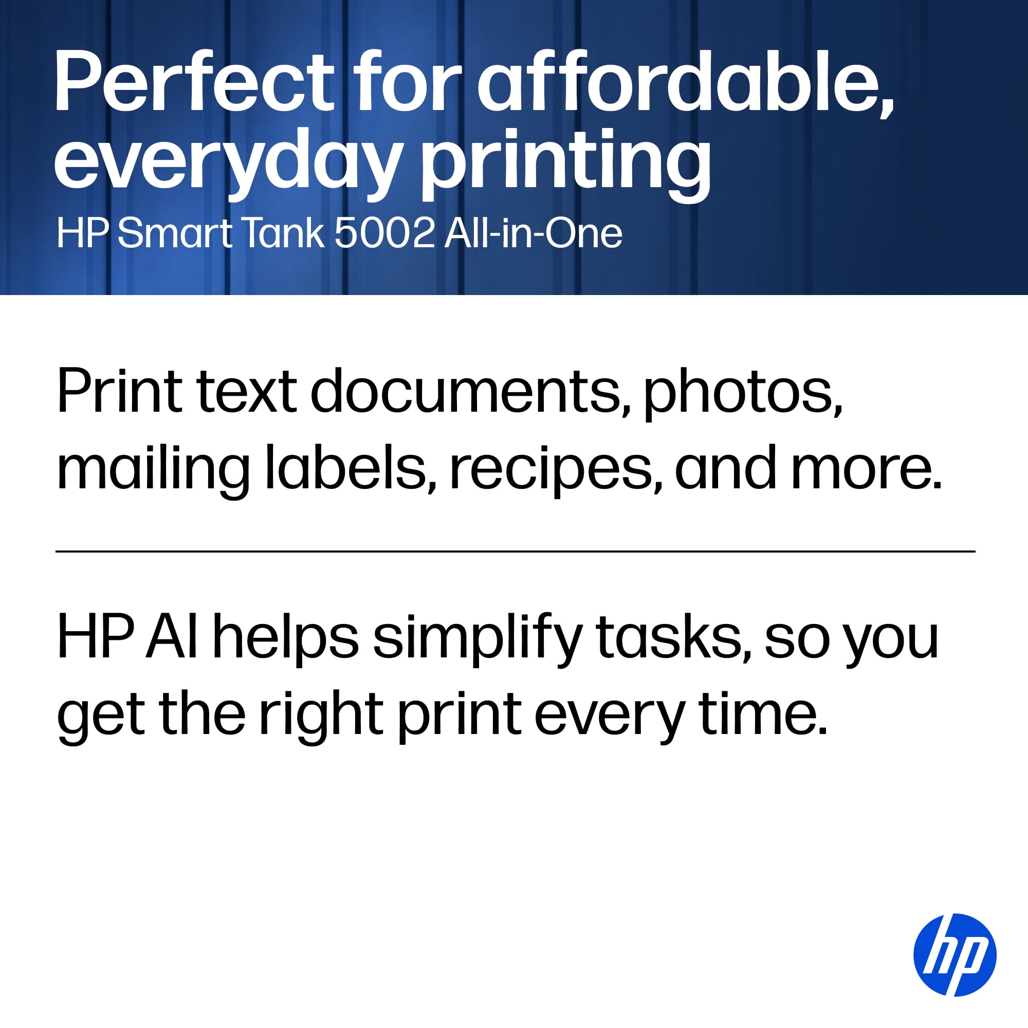 HP Smart Tank 5002 Wireless All-in-One Ink Tank Printer with 2 Years of Ink (Dawn Dusk)
