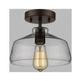 thumbnail image 3 of CHLOE Dickens Industrial 1 Light Bronze Semi-flush Ceiling Fixture 9" Shade, 3 of 5