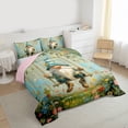 thumbnail image 4 of Feelyou Fairy Tale Gnome Bedding Comforter Set, Spring Flower Floral Twin Comforter Sets, Seasonal Spring Holiday Reversible Bedding Set, Lightweight Room Decor, 2-Piece, 4 of 9