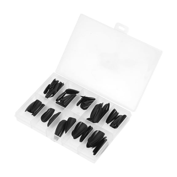 Unique Bargains 120-pieces Per Set Women's Fashion Fake Nails Black