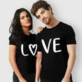 thumbnail image 5 of Baqcunre Valentine'S Day Shirts For Women Men And Women With With Love Printed Couple T Shirt Short Sleeve Top(Black XS-4XL),Womens Tops Graphic Tees For Women Shirts For Women Womens Tops, 5 of 6