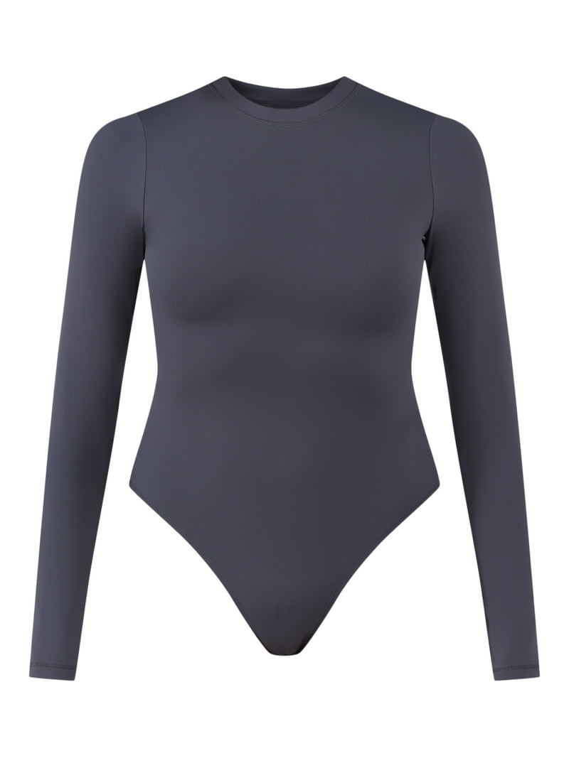 【BETTER BODIES ロングスリーブトップス】 Supersoft Fitted Crew Neck Long Sleeve Bodysuit | Express