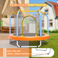 thumbnail image 2 of Leumius 55" Trampoline for Kids with Enclosure,Indoor & Outdoor Trampoline with Basketball Hoop for Boys & Girls,Orange, 2 of 5