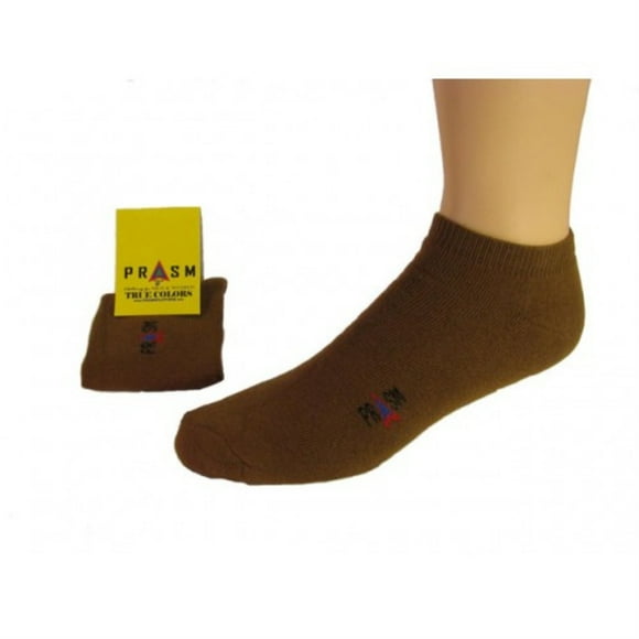 PRASM (Coton Égyptien Premium) Chaussettes Basses pour Hommes - 1 Paire-Marron