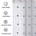 thumbnail image 3 of Yesfashion Sheer Curtains Floral Embroidered Window Curtain Grommet Voile Curtains for Living Room, Blue, 52"X84", Set of 2 Panels, 3 of 5