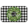 thumbnail image 2 of Christmas Flower Wreath Dish Mat Absorbing Drying Mat for Kitchen Counter Folding Coffee Bar Mat for Shop Counter (19.5x12in,Set Of 2), 2 of 7
