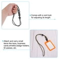 thumbnail image 4 of Badge Lanyard with Sling Clip, Adjustable Necklace Cord Strap Metal Clasp for Keys Whistle, Black 3 Pack, 4 of 5
