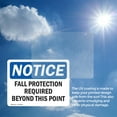 thumbnail image 6 of (2 Pack) Fall Protection Required Beyond This Point OSHA Notice Sign, 6 of 7