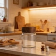 thumbnail image 4 of Tauxra Borosilicate Glass Food Storage Jars With Maple Wood Lids For Kitchen Coffee Tea Dry Goods Storage, 4 of 7