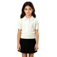 thumbnail image 5 of Girl Uniform Shirt Knit Collared Short Sleeve Fit Tops Summer Casual Solid School Tops for Girls, 5 of 7