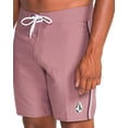 thumbnail image 4 of Volcom Men's 18" Boardshorts – Stretch Swim Trunks with Drawstring Waist and Back Flap Pocket, Size-29, Color-Lawton Bordeaux Brown, 4 of 6