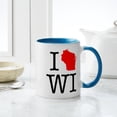 thumbnail image 4 of CafePress - I Love WI Wisconsin Mug - 11 oz Ceramic Mug - Novelty Coffee Tea Cup, 4 of 4