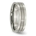 thumbnail image 4 of Chisel Titanium Brushed and Polished 6mm Grooved Band, 4 of 7
