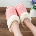 thumbnail image 2 of House Slippers Fashion Skid-proof Warm Plush Winter Slippers Slip-on Slippers, 2 of 10