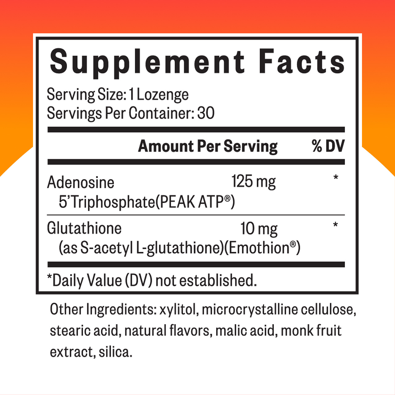 Seeking Health Energy Nutrients - Nutritional Supplement for Energy Support† - Supports Memory, ATP Production & Vitality† with Glutathione and ATP - 30 Lozenges