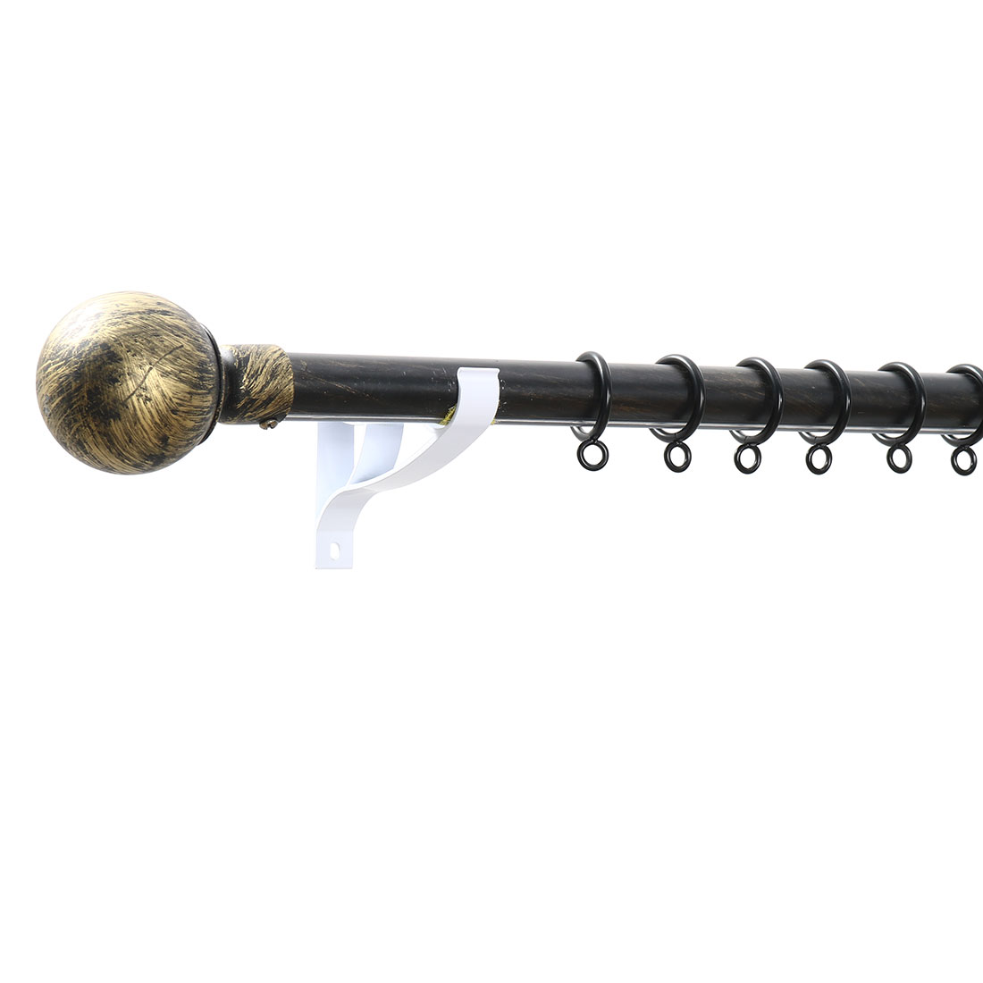 Unique Bargains Window Drapery Curtain Rod Pole Holder Hanging Hook Wall Bracket 2pcs