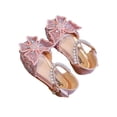 thumbnail image 4 of Girl Sandals Rhinestone Butterfly Pearls Summer Casual Dancing Shoes, 4 of 7