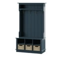 thumbnail image 6 of Twin Star Home 40" Hall Tree with Open Storage and Included Baskets, Fontana Blue, 6 of 6