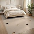thumbnail image 3 of ODIKA 8'x10' Beige Tan Minimalist Geometric Scattered Washable Area Rug Contemporary Abstract Shapes Modern Bohemian Style Non-Shedding, Easy Care, for King Size Bedroom Under Bed, Master Suite, 3 of 7