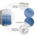 thumbnail image 5 of 54x78 Inch Shower Curtain Decorative Blue White Ombre Bathtub Bath Curtains Fabric Waterproof Bathroom Decor Modern Abstract Striped Lines Art Small Stall Shower Curtain Set with 12 Hooks, 5 of 6